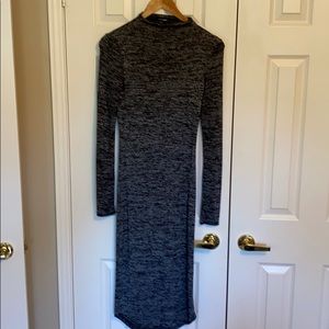 Fitted mock neck dress